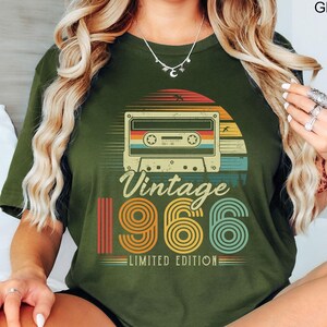 Vintage 1966 Shirt, Birthday Gift For Men, Birthday Best Friend, Sixties Shirt, Birthday Gift, Born in 1966, 1966 Birthday Sweatshirt