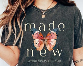 Comfort Colors® Bible Verse Shirt, Cute Christian Shirt For Women,Jesus Shirt,Christian Gift, Christian Christmas Shirt,Love and Grace Shirt