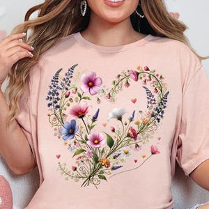 Flower Shirt, Flower Shirt Aesthetic, Floral Graphic Tee, Floral Shirt, Flower T-shirt,Wild Flower Shirt,Wildflower Tshirt,Gift for Gardener