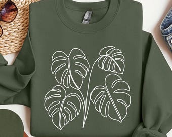 Monstera Sweatshirt, Plant Lady Shirt, Plant Mama Crewneck, Plant Mama Gift, Plant Mom Shirt, Plant Shirt, Plant Lover Shirt, Plant Lady