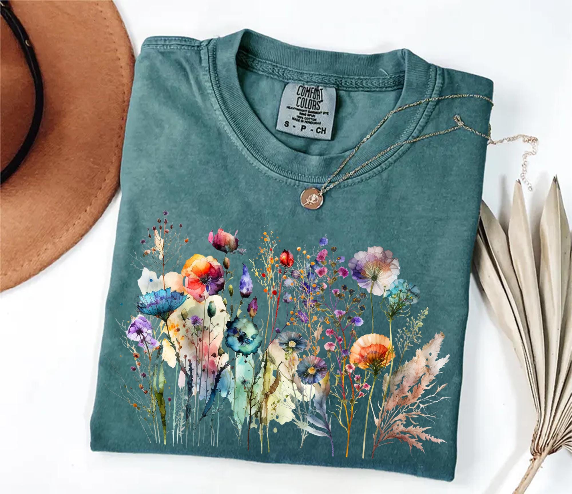 Comfort Colors® Boho Cottagecore Tshirt, Wildflowers T Shirt, Vintage ...