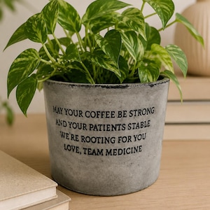 Custom made concrete planter | Personalised Plant Pot in words of your choice