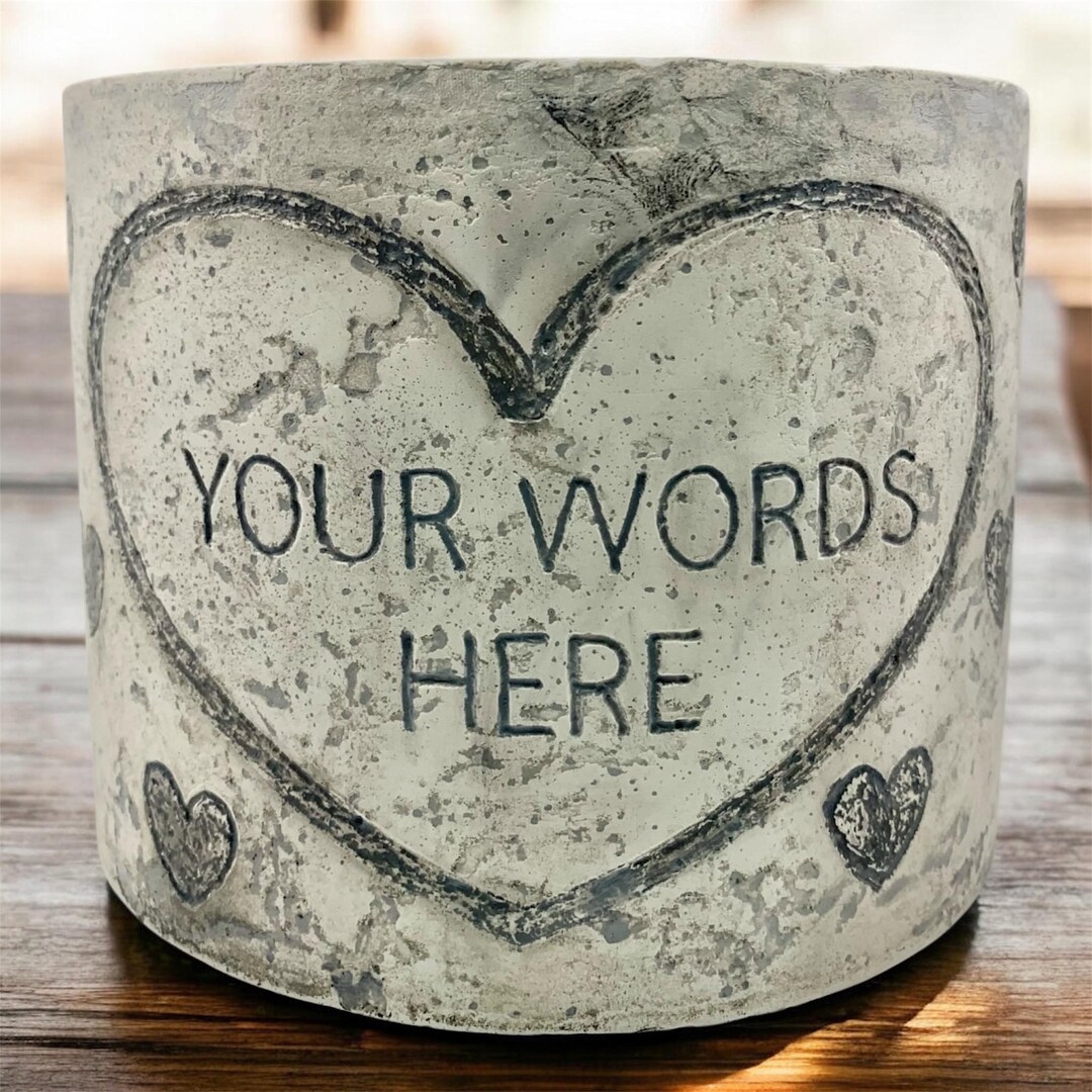 Rustic Custom Plant Pot - Handcrafted and Personalised With Engraved ...