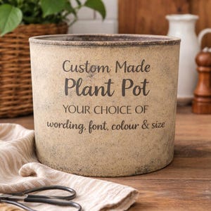Custom made concrete planter | Personalised Plant Pot in words of your choice