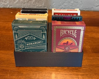 Playing Card Holder for 6 Decks Bicycle Size Organizer Tray Tabletop Storage Display