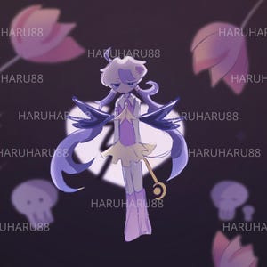 Anime Fantasy Art Print | Cute Chibi Illustration | Dreamy Aesthetic Wall Art | Young Artist | Digital Download | Kawaii Procreate Drawing