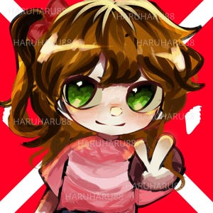 Anime Fantasy Art Print | Cute Chibi Illustration | Dreamy Aesthetic Wall Art | Young Artist | Digital Download | Kawaii Procreate Drawing