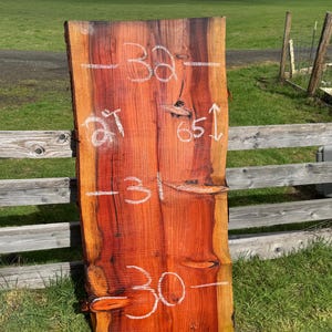 Giant Sequoia Redwood Slab - Live Edges - 65&quot; x 32&quot; x 2&quot;
