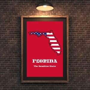 Arte dello Stato della Florida - "Lo Stato del Sole" / Download digitale