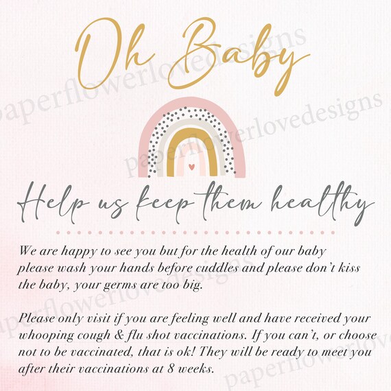 No Vax No Visit Annonce De Bebe Telechargement Numerique Etsy France