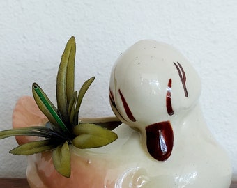 Vintage Sleepy Duckling Planter