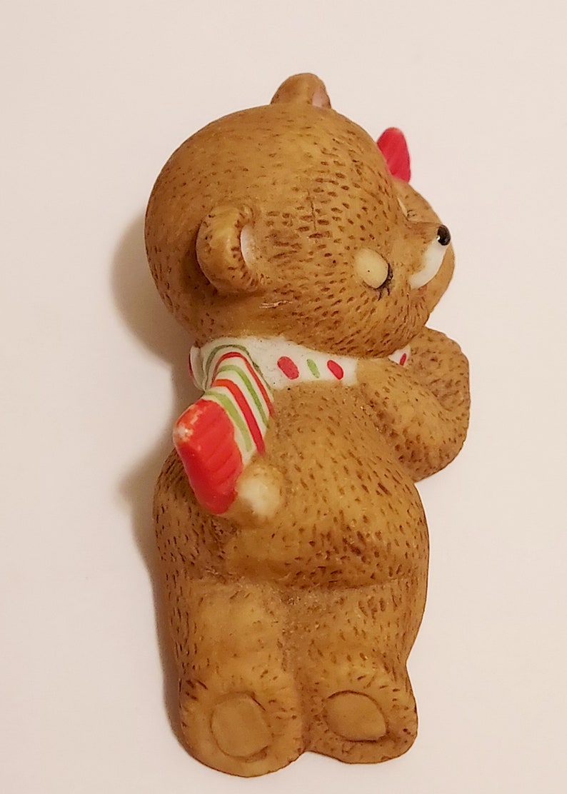 Vintage Lefton Sleepy Christmas Bear Porcelain Figurine image 3