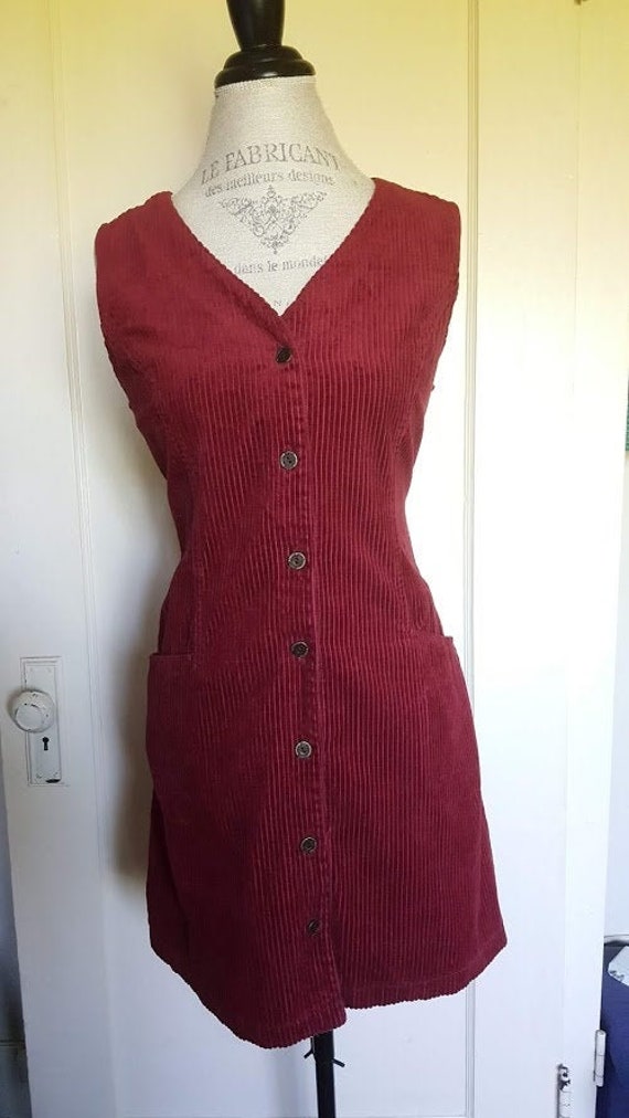 Vitnage 70s Studio Ease Red Wine Burgundy Corduroy