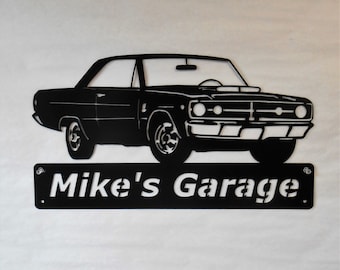 1968 Dart Personalized Metal Sign Mopar