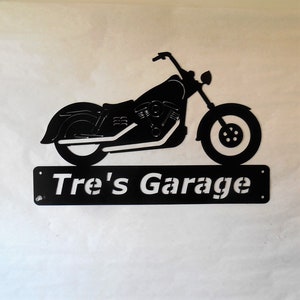 Motorcycle Personalized Man Cave Garage Sign