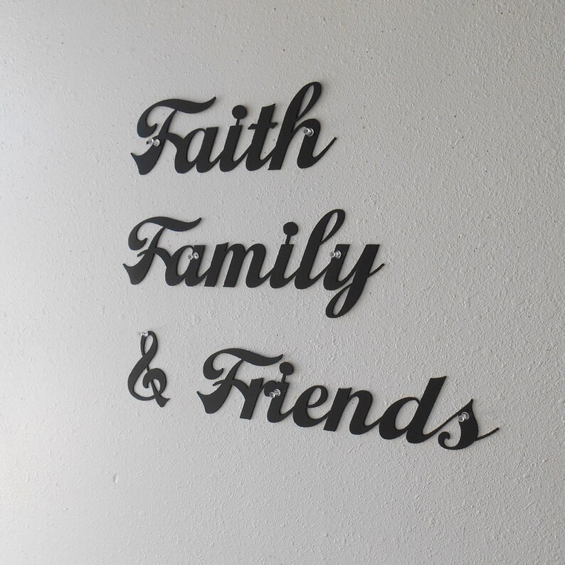Faith Family Friends Metal Wall Decoration Sign - Etsy UK