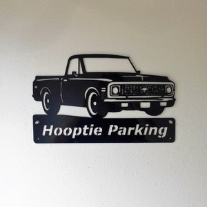 Classic 1971 1972 Chevrolet Truck C10 Personalized Wall Decor Garage Sign