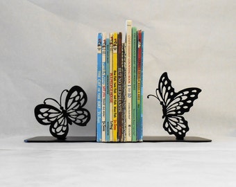 Butterfly, Silhouette, Metal Art Bookends, Butterflies