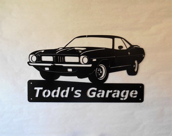 1972, 1973, 1974, Barracuda, Cuda Personalized, Muscle Car, Garage Sign