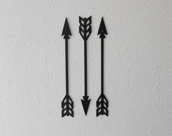 Arrows / Metal Art / Wall Decor / Set of Three / Home Decor / Arrow head / Archery / 2nd Design