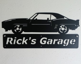 1969 Chevrolet Camaro - Personalized Car Sign, Metal Wall Art, Muscle Car