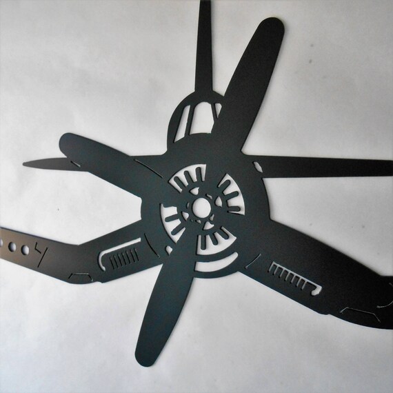 Large Vought F4u Corsair Aircraft Military Metal Airplane Wall Etsy