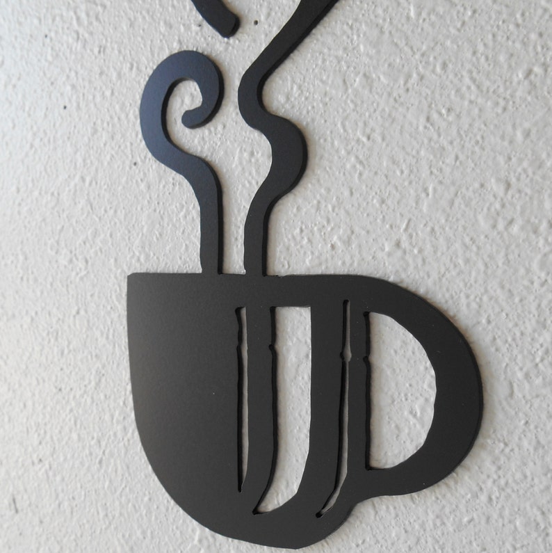 Coffee Cup Wall Art Metal Wall Decoration Kitchen Decor Etsy UK
