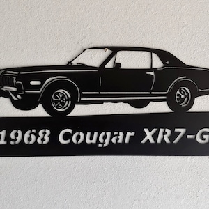 1968 Mercury Cougar- Personalized Metal Sign