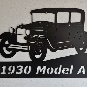 Ford Model A Tudor, 1930, 1931, Personalized Metal Sign
