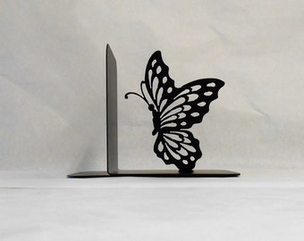 Butterfly. Silhouette. Metal Art Bookend