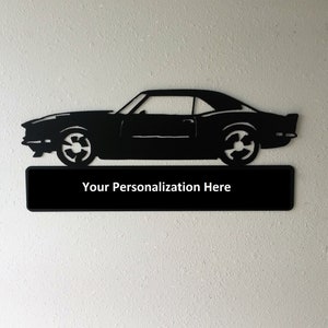 1968 Camaro - Personalized Metal Sign- Chevrolet