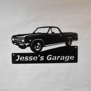 1965 Chevy El Camino - Personalized Metal Sign - Man Cave - Classic - Muscle Car -Garage Sign -