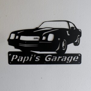 1980 Chevrolet Camaro Z28 Personalized Man Cave Classic Garage Sign