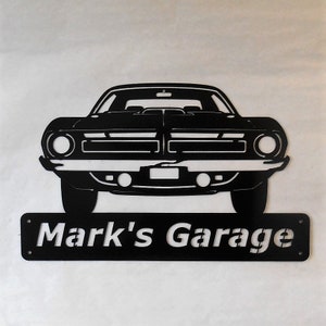 1970 Barracuda Cuda Personalized Man Cave Classic Garage Sign