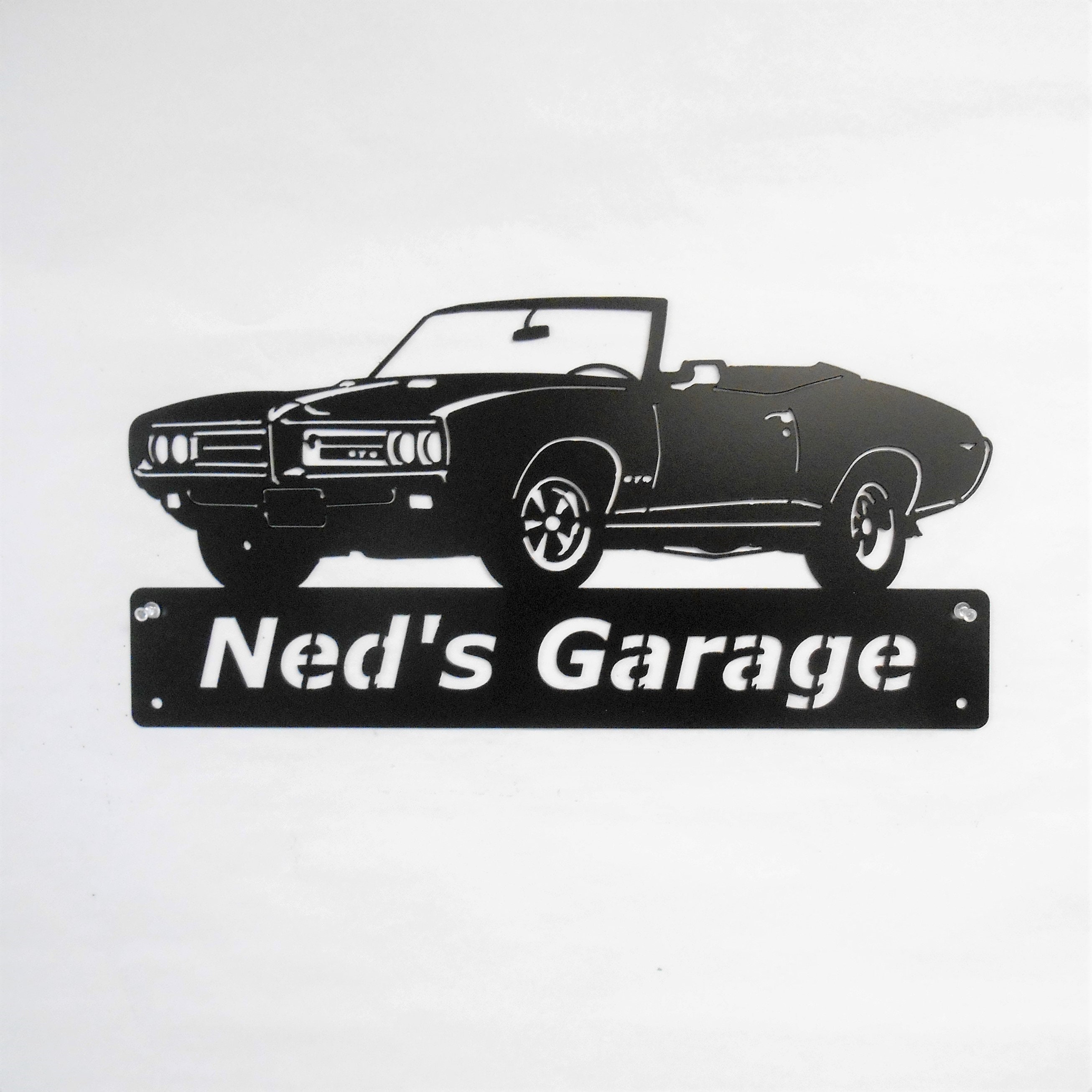 1969 Pontiac GTO Convertible Goat Personalized Metal Art Sign Muscle Car