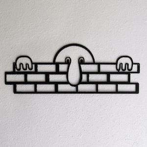Kilroy was Here metal sign / WWII / Metal art / wall decor / Humor