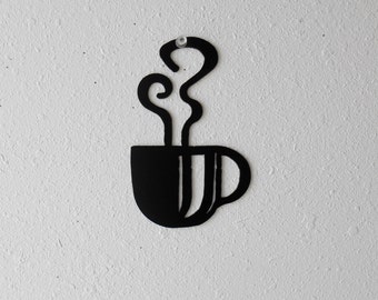 Coffee Cup, Wall Art,  Metal Wall Decoration, Kitchen Decor, Coffee Bar