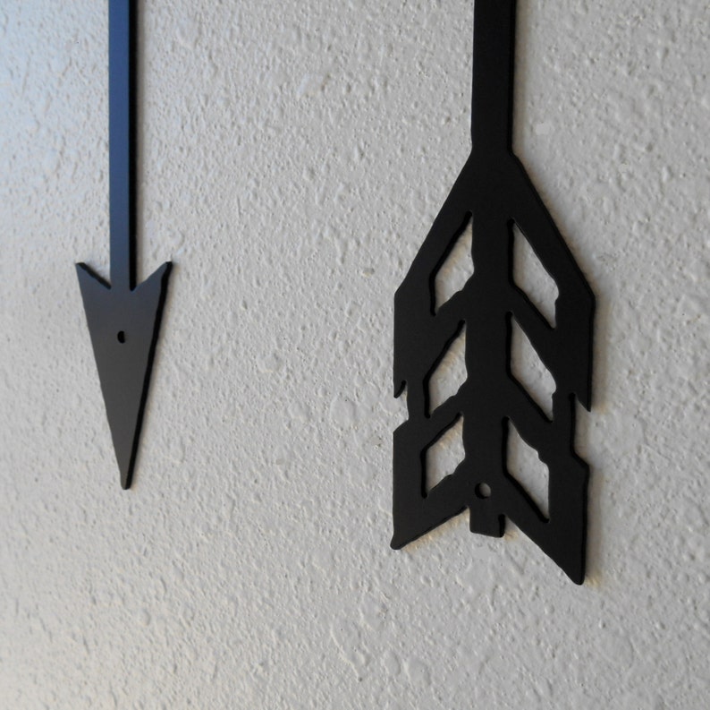 Small Arrow Decor, Metal Art, Wall Decor, Set of Three, Home Decor, Metal Arrow Decor, Archery, Several sizes image 2