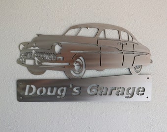 1949 Mercury 4  Door Personalized Man Cave Garage Sign