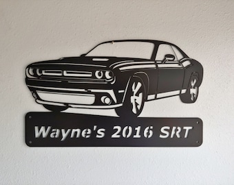 2016 Challenger SRT Personalized Man Cave Classic Garage Sign Mopar