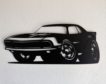 1968 Camaro Cartoon -Metal Car Sign -  Car Art