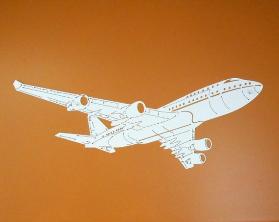 Boeing 747 Metal Airplane Wall Art Decor Passenger
