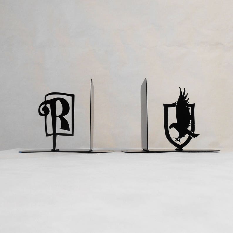 Metal Art Bookends Movies Books Organizer Metal Art Shelf Etsy