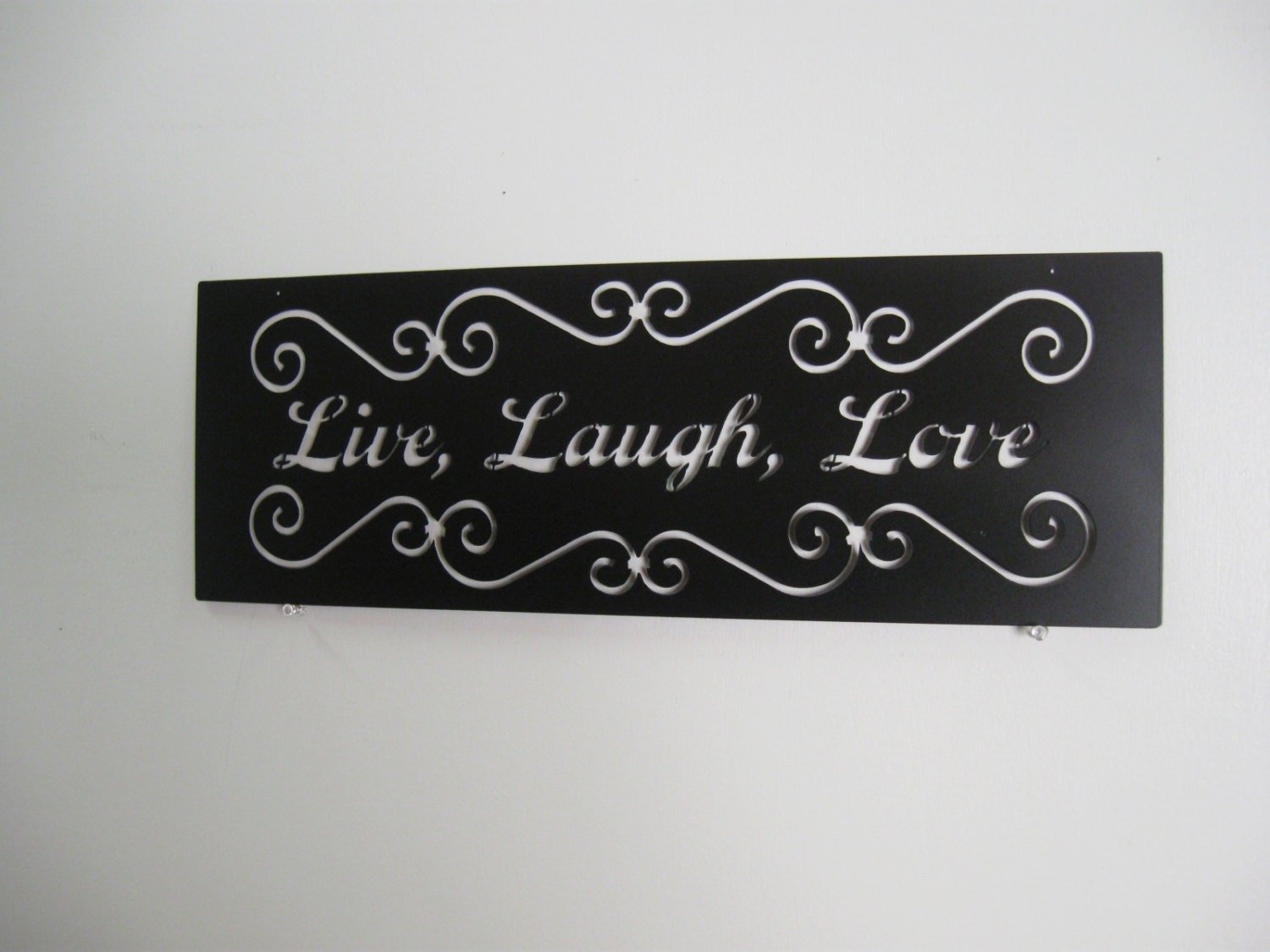 Live Laugh Love / Metal Art / Wall Decoration / Metal Sign / Etsy