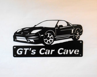 Acura NSX -Metal Car Sign - Personalized - Metal Wall Art - Garage Sign - Man Cave- Car Art