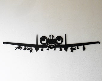 A-10 Thunderbolt II, Warthog, Hog, Aircraft, Military, Metal Silhouette, Wall Decor, USAF