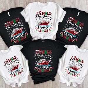 Family Christmas Cruise Shirts 2025 – Matching Holiday Cruise T-Shirts for Family Trip, Group Christmas Vacation Tee, Xmas Gift Shirts
