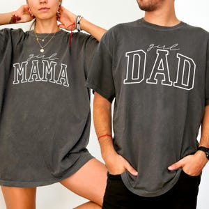 Comfort Colors Girl Dad Shirt – Father’s Day T-Shirt, Varsity Dad Tee with Script Girl, Gift for Dad from Daughter 画像 8