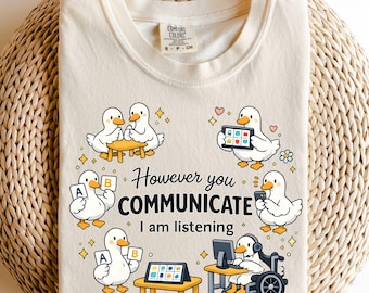 Funny Goose Speech Therapy Shirt, SLP Crewneck, SLPA Speechie Graduation Gift, Speech Language Pathologist Comfort Color T-Shirt