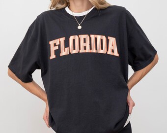 Comfort Colors® Vintage Florida Shirt, Sunshine State Tee, Florida Pride Gift, Floridian Hometown Gift, Retro Varsity Tee